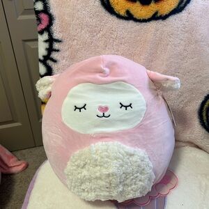 Squishmallows Pink and White Alpaca Plush